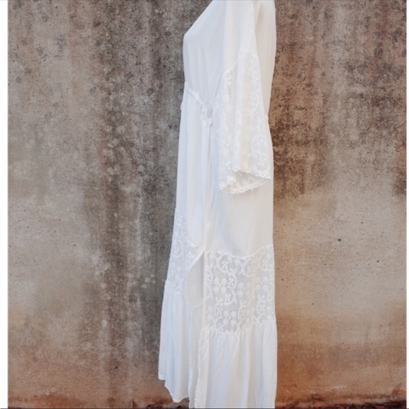 #150 NEW! Zilara Bohemian Cotton Lace Maxi Dress - Picture 6 of 7